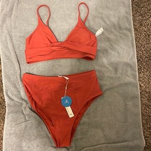 CUPSHE NWT Burnt Orange High Waisted Bikini